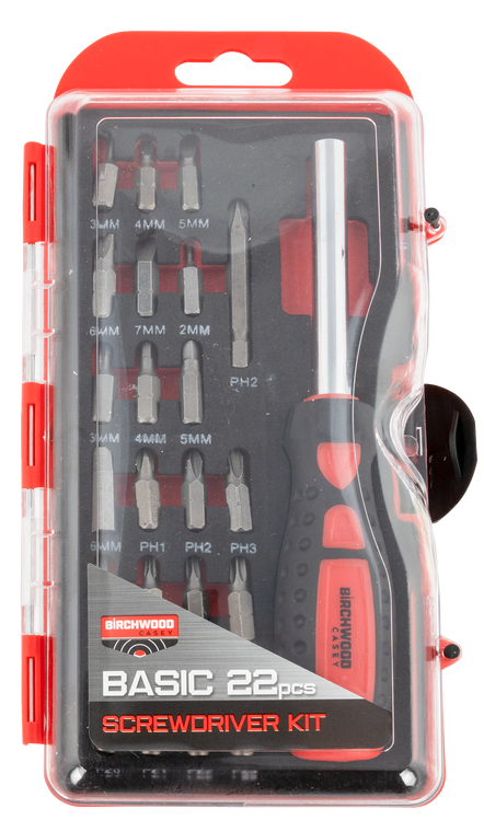 Birchwood Casey BSDS Basic Screwdriver Kit22 Pieces Includes Slotted/Philips/Torx/Hex Heads