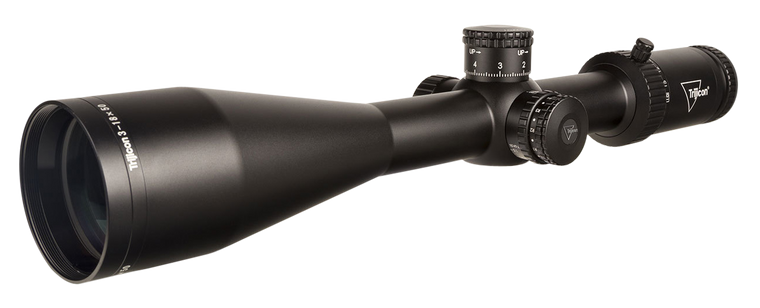 Trijicon 3-18x50 Tenmile HX 30mm Rifle Scope Satin Black, MRAD Center Dot (Red / Green), Side Focus