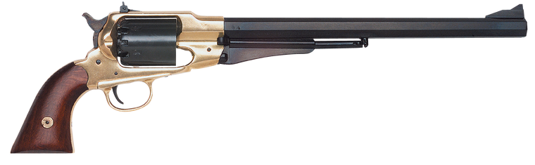 Pietta 1858 Bison Black Powder Revolver 44 Caliber 12" Barrel Brass Frame Blue