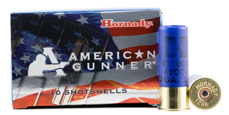 Hornady American Gunner Ammunition 12 Gauge 2-3/4" Reduced Recoil 00 Buckshot Box of 10