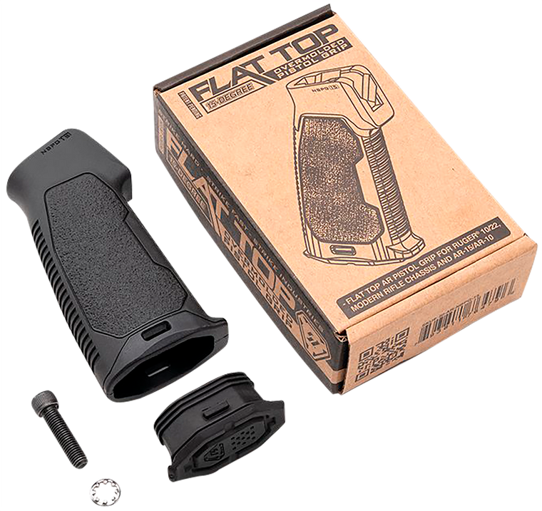 Strike Industries Pistol Grip 15 Degree Flat Top AR-15 Rubber Overmolded Polymer Black