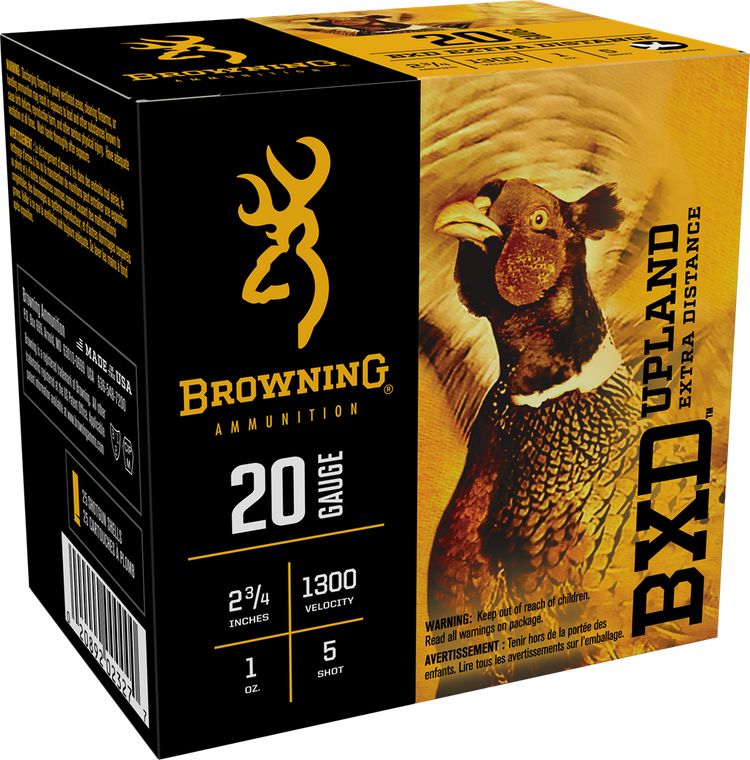 Browning Ammo B193512025 BXD Upland 20 Gauge 2.75" 1 oz 5 Shot 25 Per Box/ 10 Cs