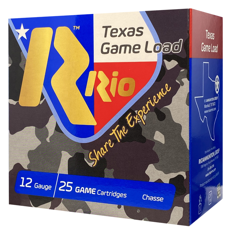 Rio Ammunition TGHV368 Texas Game Load High Velocity 12 Gauge 2.75" 1 1/4 oz 8 Shot 25 Per Box/ 10 Cs