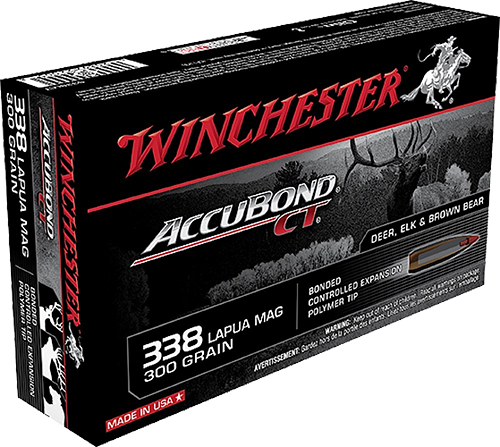 Winchester Expedition Big Game Ammunition 338 Lapua Magnum 300 Grain AccuBond 20RD