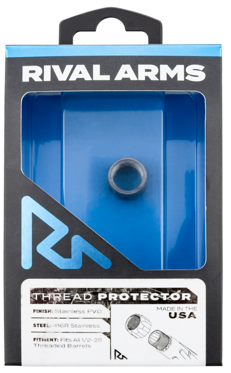 Rival Arms Fluted Thread Protector 9mm 1/2"-28 Thread Stainless Steel