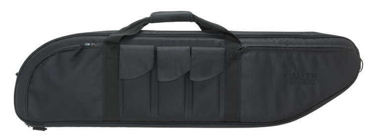 Tac Six 10929 Batallion Tactical Case made of Endura with Black Finish, 3 Pockets to hold 2 Mags, Accessory Pockets, Shoulder Strap, Padded Handle & Polyester Lining 42" L