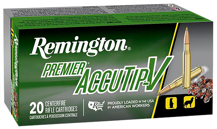 Remington Premier Varmint Ammunition 22-250 Remington 50 Grain AccuTip Boat Tail