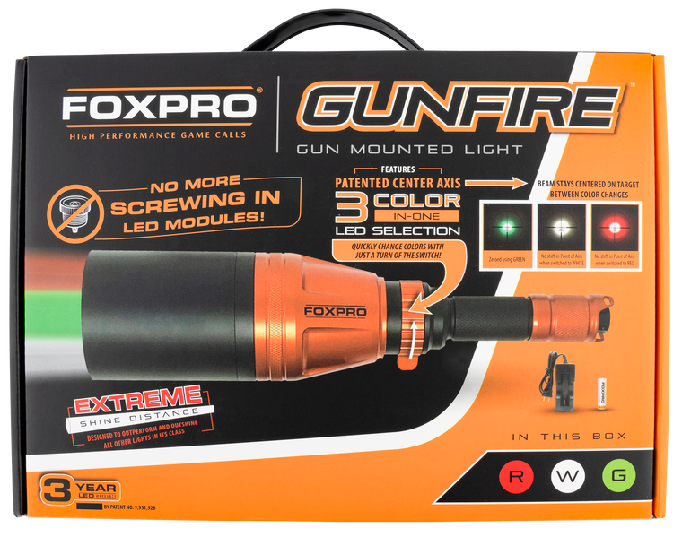 Foxpro GUNFIRE Gun FireOrange/Black Metal Red/Green/White Filter