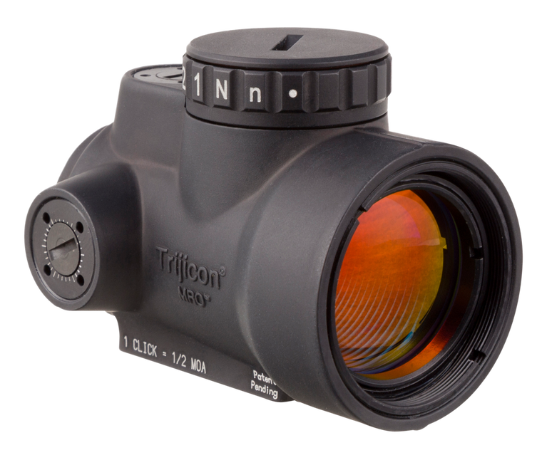 Trijicon 1x25 MRO Green Dot Sight Matte, 2 MOA Adjustable Dot (Green), No Mount