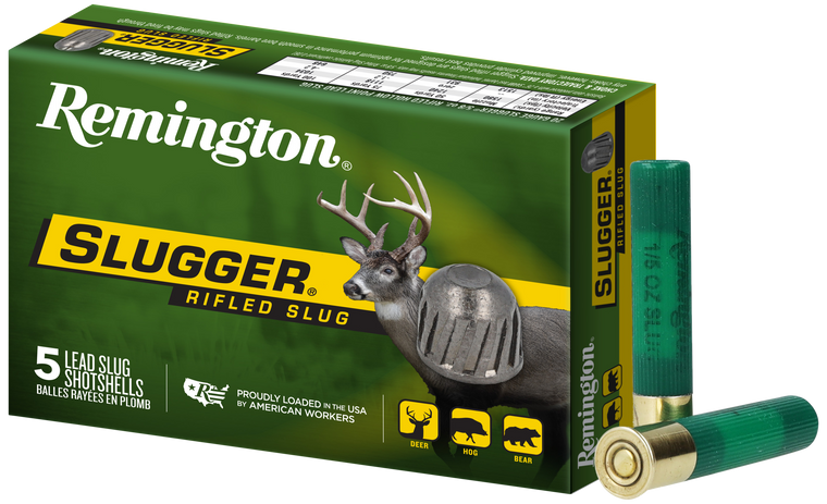 Remington Ammunition 20618 Slugger Hunting 410 Gauge 2.50" 1/5 oz Rifled Slug Shot 5 Per Box/ 50 Cs