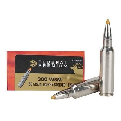 Federal Premium 300 WSM 180 Grain Trophy Bonded Tip Ammo - 20 Rounds P300WSMTT1