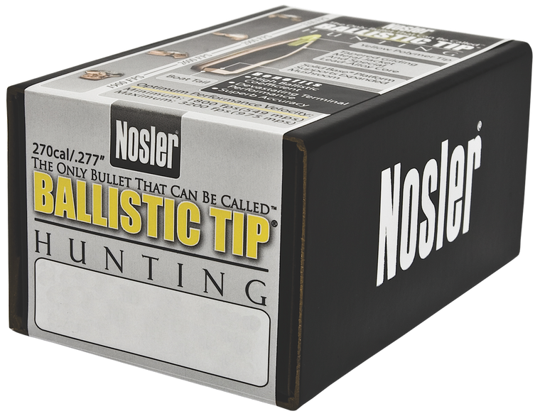 Nosler 27150 Ballistic Tip Hunting 270 Caliber .277 150 GR Spitzer 50 Per Box
