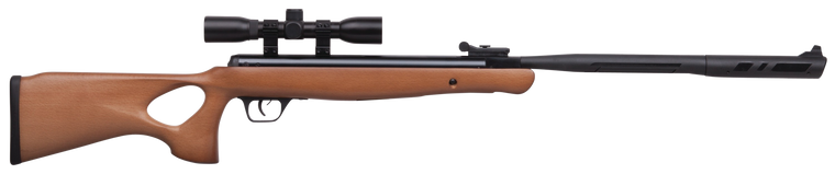 Crosman CVH22RDNSWX Valiant Air Rifle Nitrogen Piston Elite 22 Black Black Receiver Hardwood Fixed Thumbhole Stock Scope CenterPoint 4x32mm