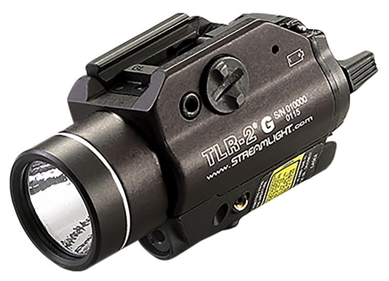 Streamlight 69250 TLR-2G Weapon Light w/Laser 300 Lumens Output White LED Light Green Laser Glock Style Rail/Picatinny Mount Black Anodized Aluminum