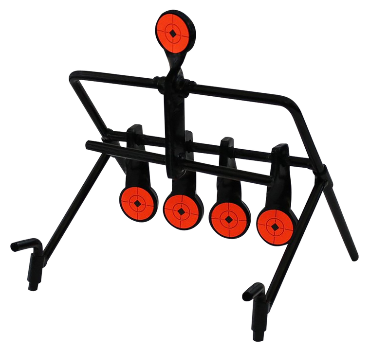 Birchwood Casey 47021 World of Targets Resetting Gallery 1.75" Rimfire Rifles/Handguns Black/Red 0.37" Thick Standing Works With Rimfire