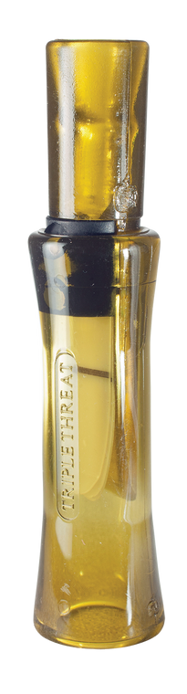 Duck Commander DC2011 Triple ThreatOpen Call Triple Reed Mallard Hen Sounds Attracts Ducks Yellow Polycarbonate