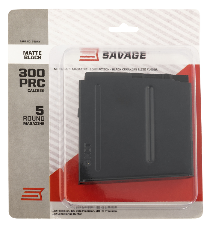 Savage Arms 55273 110Matte Black Detachable 5rd for 300 PRC Savage 110 Long Range Hunter/110 Precision/110 Elite/Precision 110 HS Precision