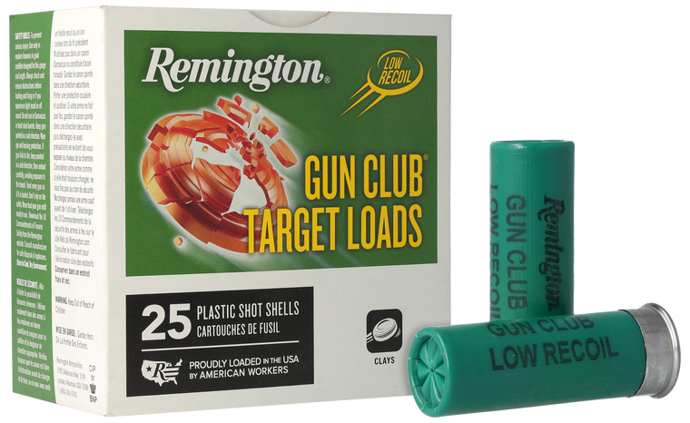 Remington Ammunition 20243 Gun Club Target Load 12 Gauge 2.75" 1 1/8 oz 8 Shot 25 Per Box/ 10 Cs