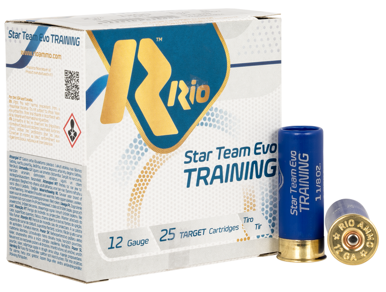 Rio Ammunition STT328 Star Team EVO Training 12 Gauge 2.75" 1 1/8 oz 8 Shot 25 Per Box/ 10 Cs