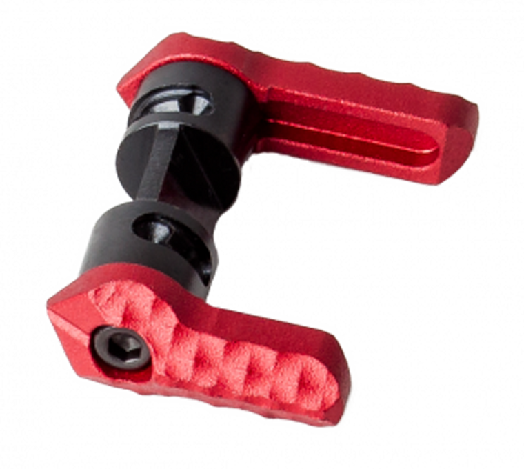 Seekins Precision 0011580012 Safety Selector 60/90 Degree Red Anodized Aluminum Ambidextrous