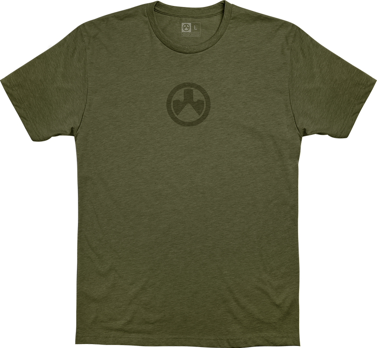 Magpul MAG1115-317-S Icon Logo CVCOD Green Cotton/Polyester Short Sleeve Small