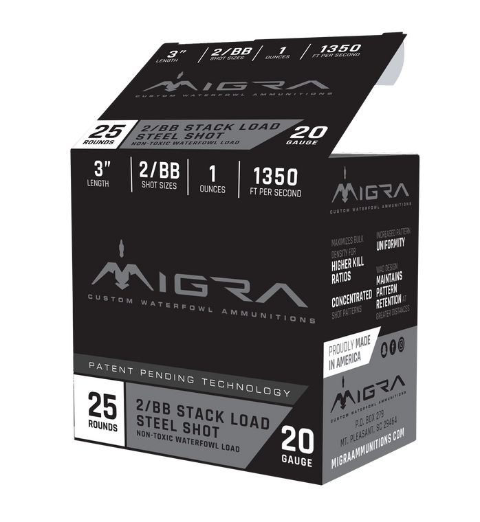 Migra Ammunitions M20SB46 Combinational Hunting 20 Gauge 3" 1 oz 4/6 Shot 25 Per Box/ 10 Cs