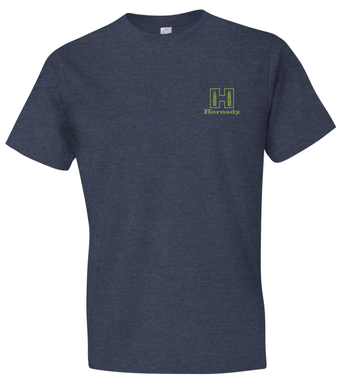 Hornady Gear 30991 Hornady T-Shirt Logo Stamp Indigo Short Sleeve Small
