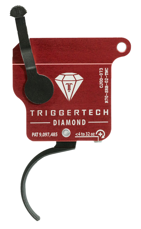 TriggerTech Black Diamond Curved Bow Remington 700 Clones Single Stage with Safety Black