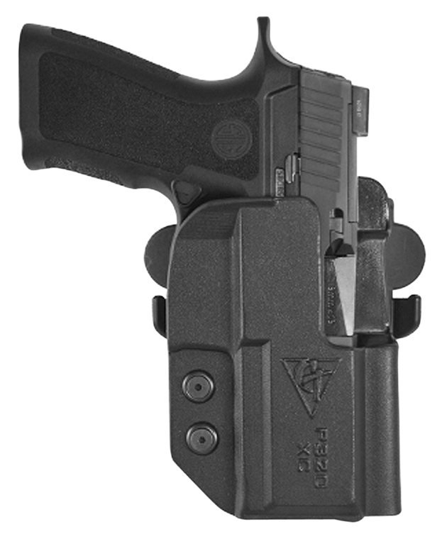 Comp-Tac C241SS260RBKN InternationalOWB Black Kydex Belt Loop/Paddle Fits Sig P320X Compact Right Hand