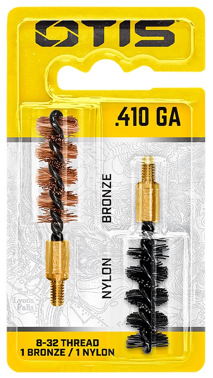 Otis FG541NB Bore Brush Set410 Gauge Shotgun Firearm 8-32" Thread 2" Long Bronze/Nylon Bristles 2 Per Pkg