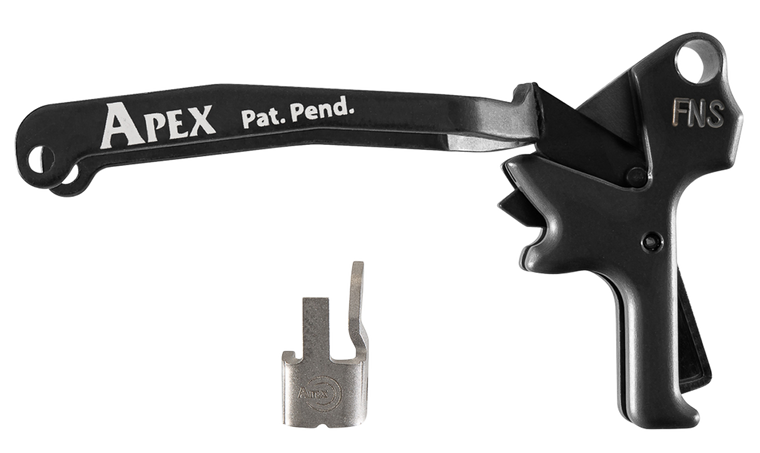 Apex Tactical 119114 Action Enhancement Trigger Kit Drop-in Trigger with 5.50 lbs Draw Weight & Black Finish for FN FNS & FNS Longslide