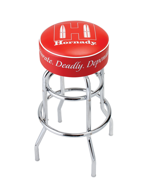 Hornady 99103 Reloading Bench Stool Chrome/Red Chromed Steel/ Vinyl