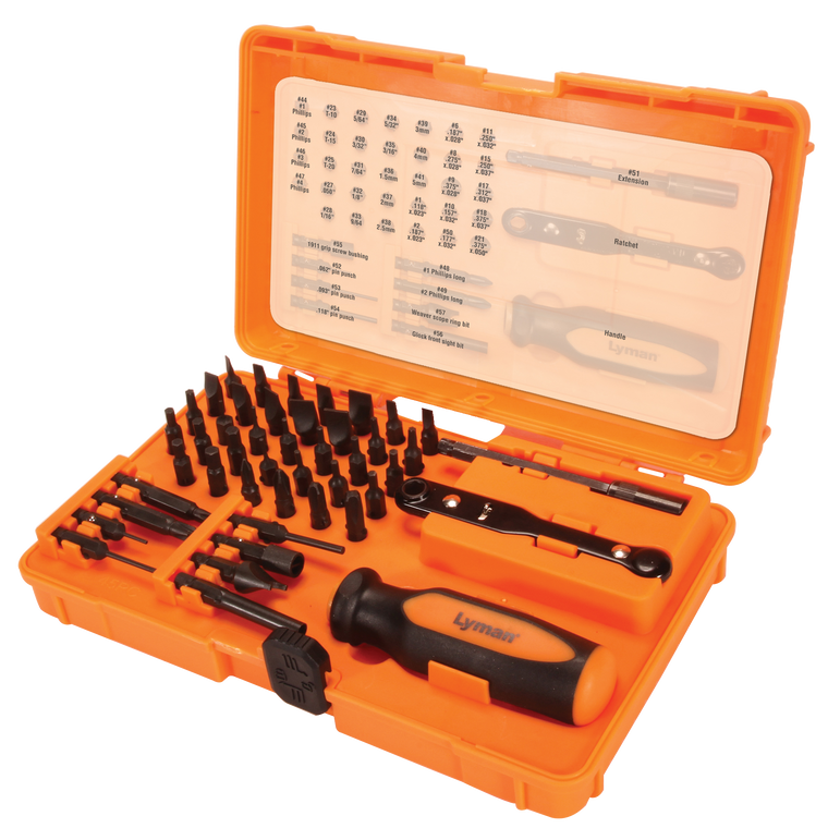 Lyman 7991360 Master Gunsmith Tool Kit Multiple Universal 45 Pieces