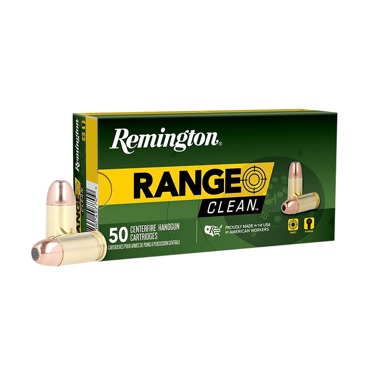 Remington Ammunition 27685 Range Clean 40 S&W 180 gr Flat Nose Enclosed Base (FNEB) 50rd Bx