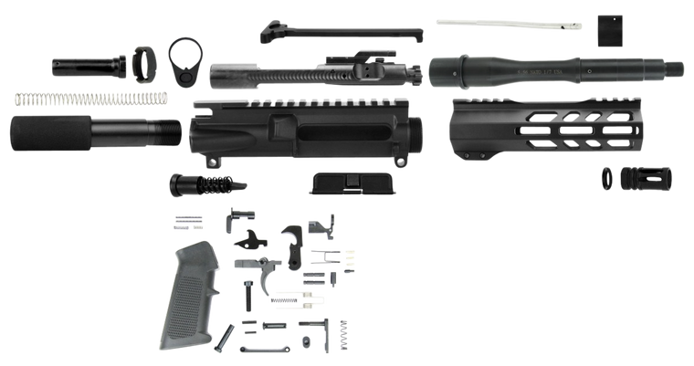 TacFireAR Build Kit5.56x45mm NATO 7.50" Barrel Black for AR Platform