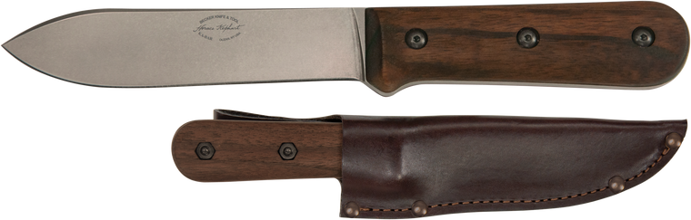 Ka-Bar BK62 Becker Kephart 5.13" Drop Point Plain 1095 Cro-Van Walnut Handle Fixed