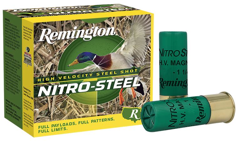 Remington Ammunition 20803 Nitro-Steel High Velocity 12 Gauge 2.75" 1 1/8 oz 4 Shot 25 Per Box/ 10 Cs