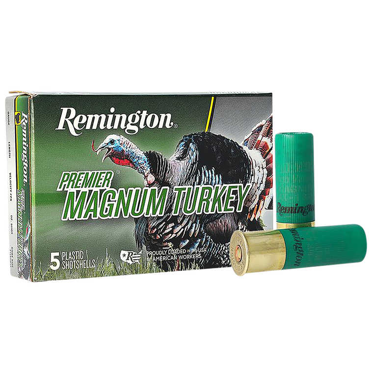 Remington Ammunition 26803 Premier Magnum Turkey 12 Gauge 3" 2 oz 5 Shot 5 Per Box/ 20 Cs