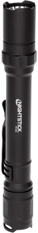 Nightstick MT220 MT-220 Mini-TAC Pro Black Anodized Hardcoat Aluminum White LED 90/130/265 Lumens 100 Meters Beam Distance