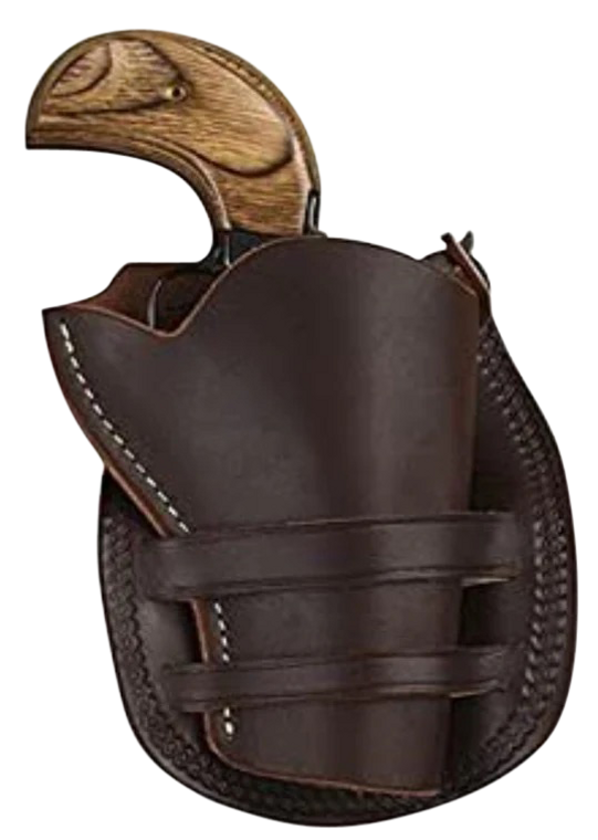 Hunter 1094 Sheriff's Model Outside the Waistband Holster Right Hand Colt Single Action Army, Ruger Vaquero 3-4" Barrel Leather Antique Brown