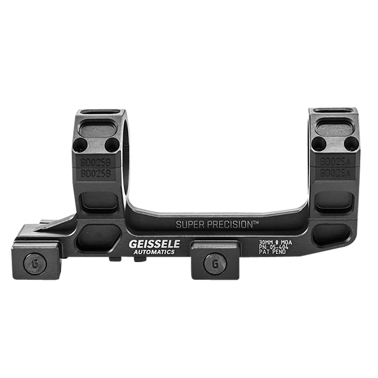 Geissele Super Precision 30mm Scope Mount Black, Standard Length, 7075-T6, 0 MOA