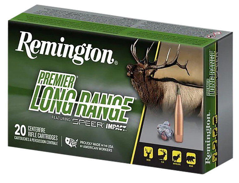 Remington Ammunition R28828 Premier Long Range 6.5 PRC 140 gr Speer Impact 20 Per Box/ 10 Cs