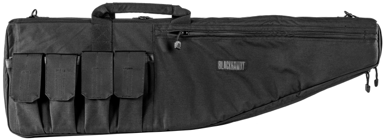 Blackhawk 64RC37BK Rifle CaseBlack 1000D Nylon with YKK Zippers & Mag Pockets 36.50" x 11" W x 2.50" D Interior Dimensions