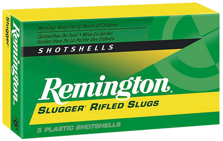 Remington Ammunition 20302 Slugger Hunting 12 Gauge 2.75" 1 oz Rifled Slug Shot 5 Per Box/ 50 Cs