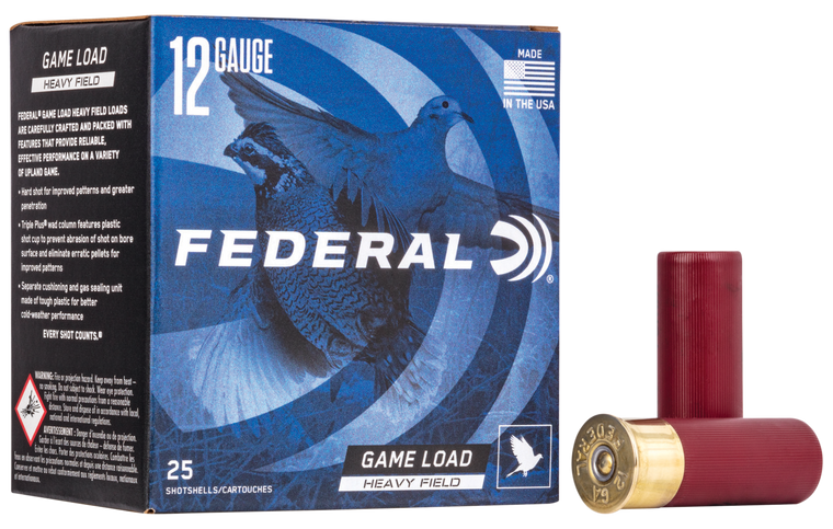 Federal H1234 Game-Shok Heavy Field 12 Gauge 2.75" 1 1/8 oz 1255 fps 4 Shot 25ea 