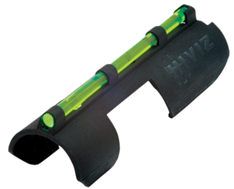 HIVIZ MPB Tactical Snap On Front Sight for Shotguns without Vent Rib 12 Ga, 16 Ga, 20 Ga Fiber Optic with 4 Interchangeable Lite Pipes
