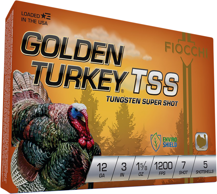 Fiocchi 123TSS7 Golden Turkey TSS 12 Gauge 3" 1 5/8 oz 7 Shot 5 Per Box/ 10 Cs