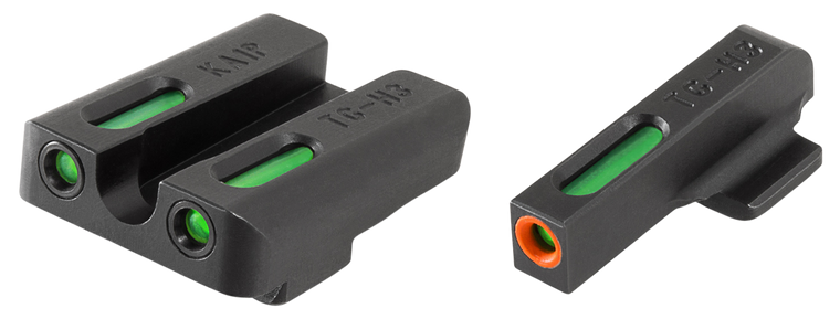 TRUGLO TFX Pro Sight Set Kahr P9, PM9 Tritium / Fiber Optic Green with Orange Front Dot Outline