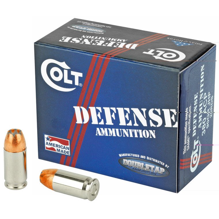 Colt Ammo 380A90CT Defense 380 ACP 90 GR JHP 20 Bx| 50 Cs