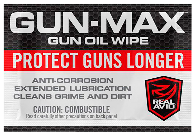 Real Avid AVGMW25 Gun-Max Gun Oil Against Corrosion & Lubricates Wipes 25 Count